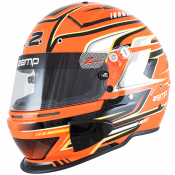 Zamp RZ-70S Racing Helmet Orange Graphic <br>Snell SA2025