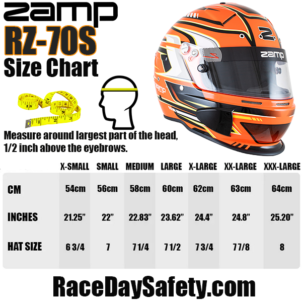 Zamp RZ-70S Racing Helmet Orange Graphic <br>Snell SA2025