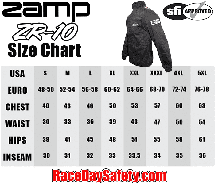 Zamp ZR-10 Race Jacket Black <br>SFI 3.2A/1