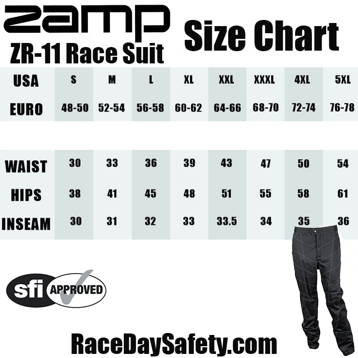 Zamp ZR-11 Race Pants Black <br>SFI 3.2A/1