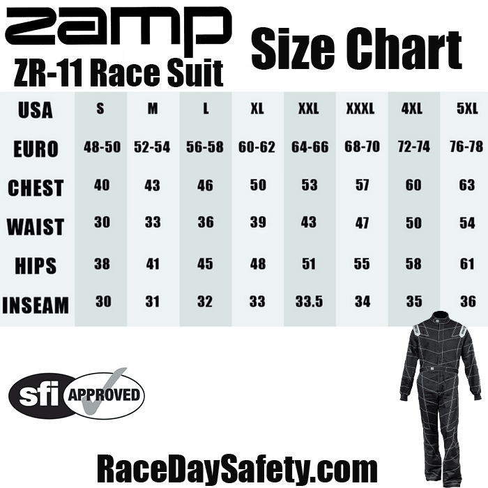 Zamp ZR-11 Race Suit Black <br>SFI 3.2A/1