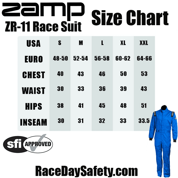 Zamp ZR-11 Race Suit Blue <br>SFI 3.2A/1
