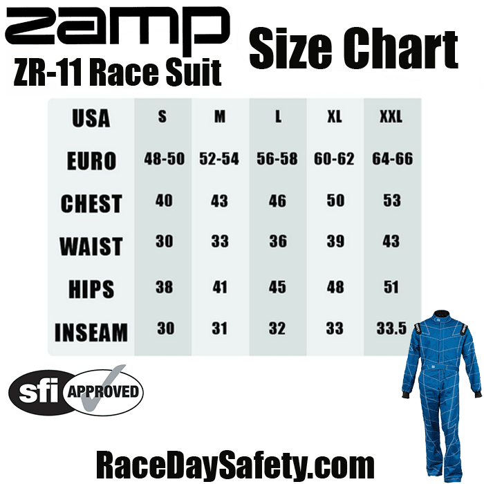 Zamp ZR-11 Race Suit Blue <br>SFI 3.2A/1