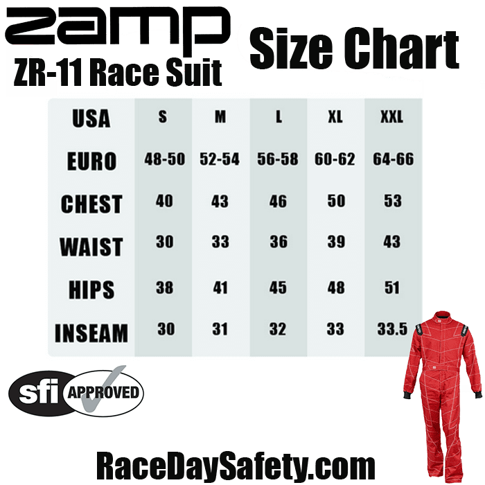 Zamp ZR-11 Race Suit Red <br>SFI 3.2A/1