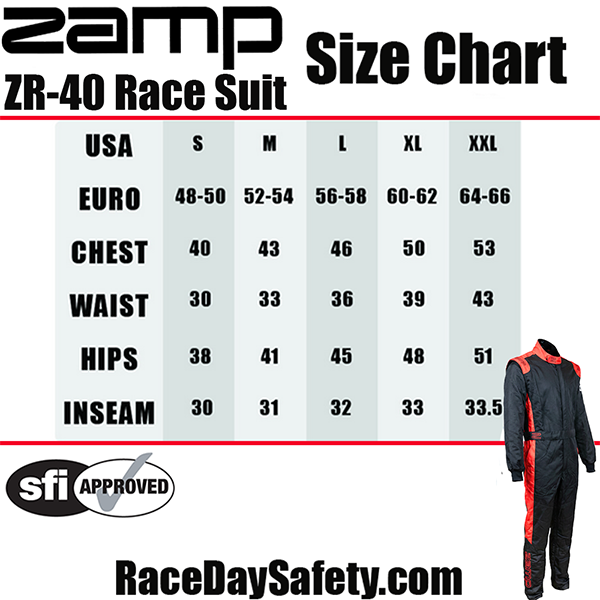 Zamp ZR-40 Race Suit Black/Red <br>SFI 3.2A/5