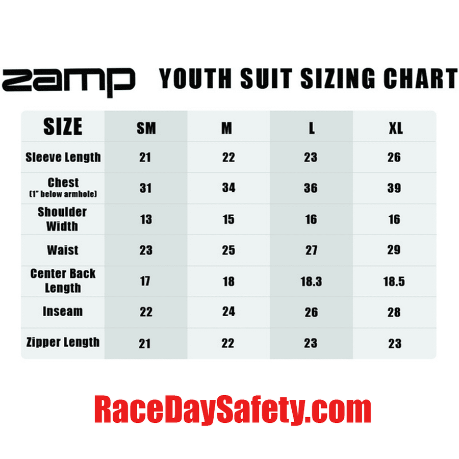 Zamp ZR40 Youth Race Suit Orange/Black