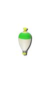 Comal Tackle Snap On - Pear - Weighted - 1" - Green/White/White - 25 per Bag
