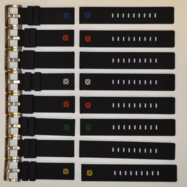 22MM BLACK SOFT SILICON STRAP 22/22 7 COLORS