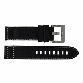 22mm Crush Calf Stitch Leather Strap SS or PVD Buckle