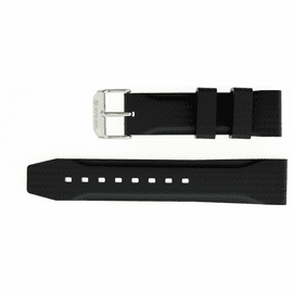 22mm Italian Rubber Strap Carbon Design