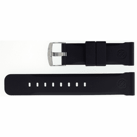 22mm Italian Rubber Strap Flat Diver Design
