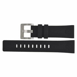 22mm Silicon Strap BLACK with logo