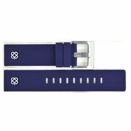 22mm SOFT SILICON STRAP 22/22 BLUE/WHITE DB LOGO