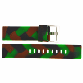 22MM STRAIGHT END CAMOFLAUGE STRAP DARK GREEN 