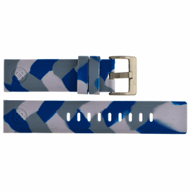 22MM STRAIGHT END CAMOFLAUGE STRAP GREY /BLUE