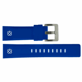 24mm Soft Silicon Strap BLUE with WHITE logo