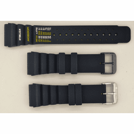 24mm Vent Rubber strap ND LIMITS Black SS or PVD