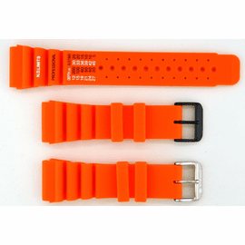 24mm Vent Rubber strap ND LIMITS Orange SS or PVD
