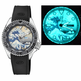 44MM MILITARY DIVER 300 AUTOMATIC - PVD BEZEL LUME WAVE DIAL STRAP