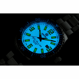 ALPHA MARINE 500 T-100 TRITIUM SWISS AUTOMATIC WHITE DIAL LUME BLUE