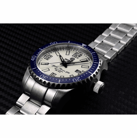 ALPHA MARINE 500 T-100 TRITIUM SWISS AUTOMATIC WHITE DIAL LUME BLUE