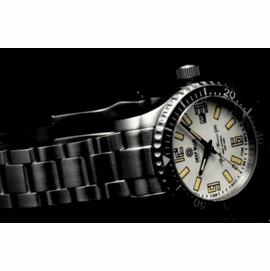 ALPHA MARINE 500 T-100 TRITIUM SWISS AUTOMATIC WHITE DIAL LUME GREEN