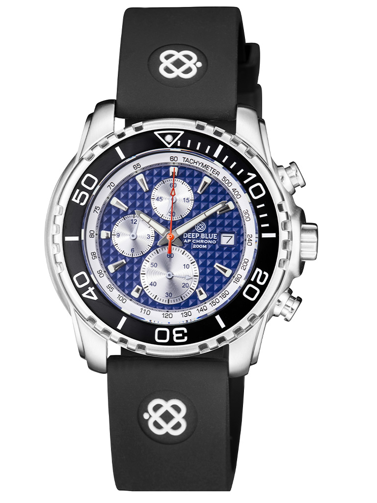 AP CHRONOGRAPH QUARTZ 200M CERAMIC BEZEL BLUE DIAL BRACELET - AP