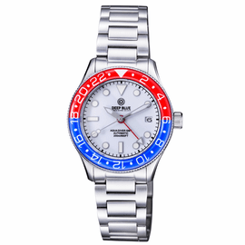 AQUA DIVER GMT AUTOMATIC 40MM RED/BLUE  BEZEL WHITE DIAL