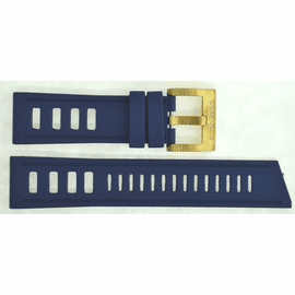 BLUE HYDRO 91 NATURAL RUBBER STRAP 24/22 BRASS BUCKLE