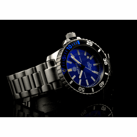 Blue T100 Diver 46mm Blue and orange tritium tubes