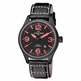 BRAVO AUTOMATIC PVD BLACK CASE BLACK RED DIAL