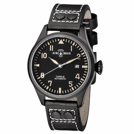 CHARLIE AUTOMATIC PVD BLACK CASE BLACK TAN  DIAL
