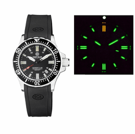 DAYNIGHT 41 TRITDIVER T-100 TRITIUM TUBES AUTOMATIC BLACK BEZEL - BLACK DIAL