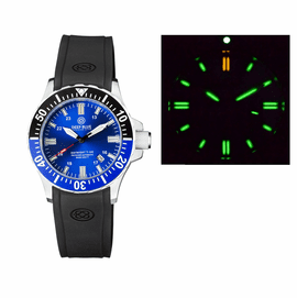 DAYNIGHT 41 TRITDIVER T-100 TRITIUM TUBES AUTOMATIC BLACK/BLUE BEZEL - BLUE DIAL
