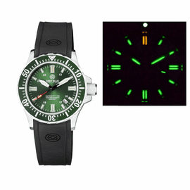 DAYNIGHT 41 TRITDIVER T-100 TRITIUM TUBES AUTOMATIC GREEN BEZEL - GREEN DIAL