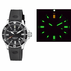 DAYNIGHT 45 TRITDIVER T-100 AUTOMATIC BLACK CERAMIC BEZEL- BLACK DIAL