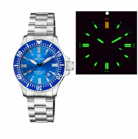 DAYNIGHT 45 TRITDIVER T-100 AUTOMATIC BLUE BEZEL  LIGHT BLUE DIAL