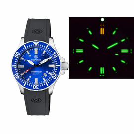 DAYNIGHT 45 TRITDIVER T-100 AUTOMATIC BLUE CERAMIC BEZEL - DARK BLUE DIAL