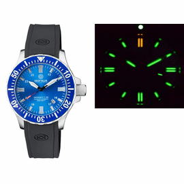 DAYNIGHT 45 TRITDIVER T-100 AUTOMATIC BLUE CERAMIC BEZEL - LIGHT BLUE DIAL