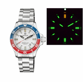 DAYNIGHT 45 TRITDIVER T-100 AUTOMATIC BLUE/RED BEZEL- WHITE DIAL
