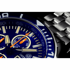 ラディウス Ti チタンブルー Daynight 65 T-100 Tritium Automatic Swiss Chronograph- Blue
