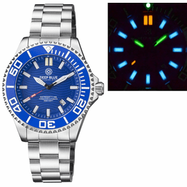 DAYNIGHT COMMANDER T-100 AUTOMATIC BLUE BEZEL - BLUE DIAL BRACELET