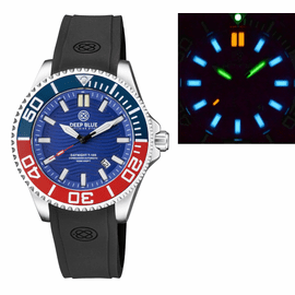 DAYNIGHT COMMANDER T-100 AUTOMATIC BLUE/RED BEZEL - BLUE DIAL STRAP