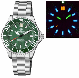 DAYNIGHT COMMANDER T-100 AUTOMATIC GREEN BEZEL - GREEN DIAL BRACELET