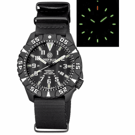DAYNIGHT DIVER PC TRITIUM WATCH BLACK/WHITE BEZEL - BLACK DIAL