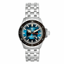 DAYNIGHT MIL OPS TRITIUM T-100 CERAMIC BLACK BEZEL BLUE  DIAL