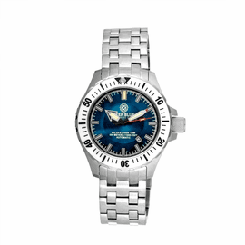 DAYNIGHT MIL OPS TRITIUM T-100 CERAMIC WHITE BEZEL -BLUE DIAL