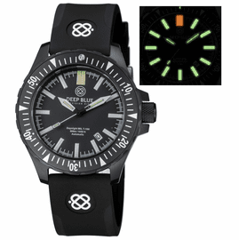 DAYNIGHT MIL T-100 TRITIUM GREEN FLAT TUBES- BLACK PVD CASE /BLACK DIAL