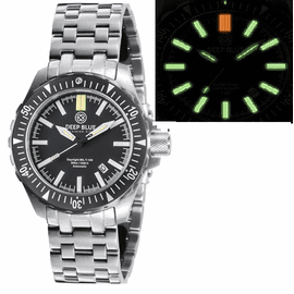 DAYNIGHT MIL T100  TRITIUM GREEN FLAT TUBES- BLACK DIAL BRACELET