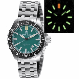 DAYNIGHT MIL T100  TRITIUM GREEN FLAT TUBES- GREEN DIAL BRACELET